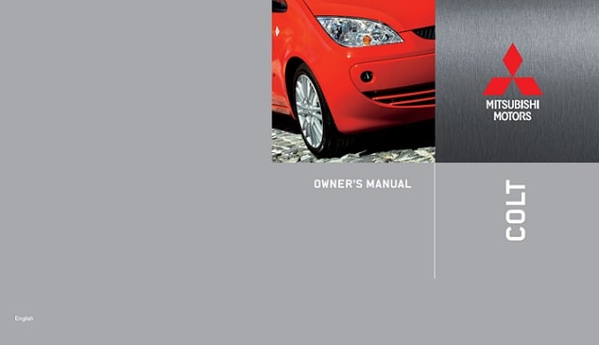 2002 Mitsubishi Colt Owner's Manual