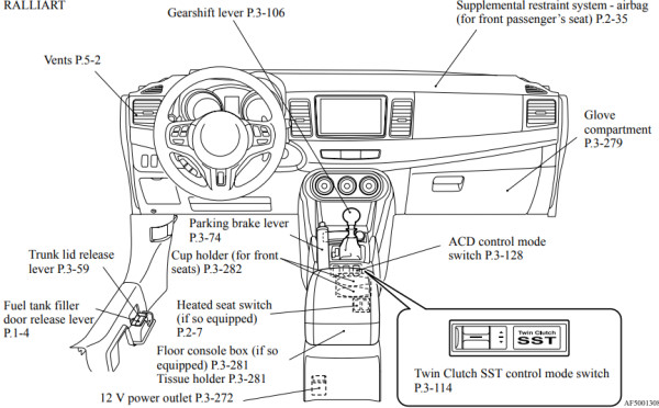 2008 Mitsubishi Lancer GTS Owner's Manual
