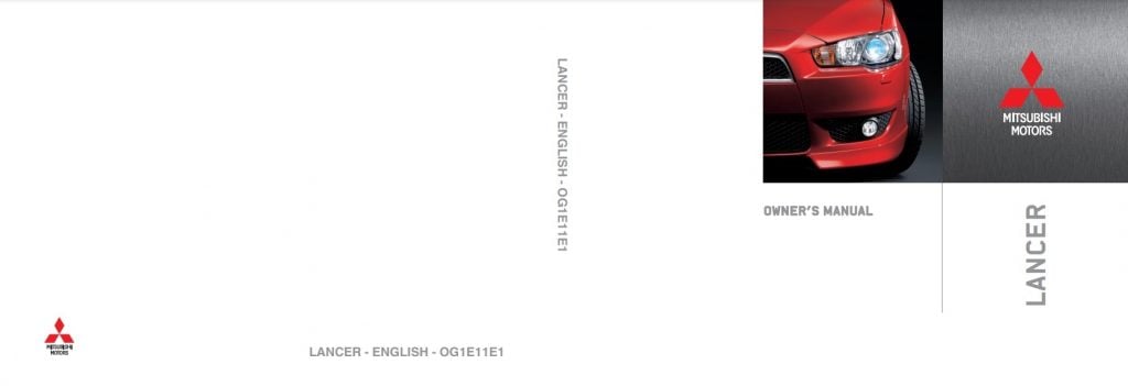 2017 Mitsubishi Lancer Owner's Manual