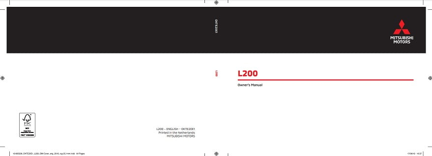 2020 Mitsubishi Triton Owner's Manual