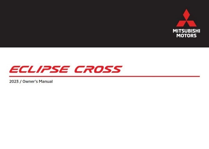 2023 Mitsubishi Eclipse Cross Owner's Manual