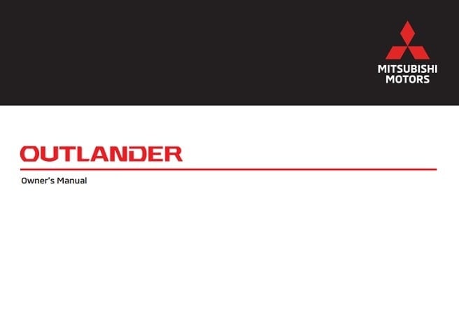 2023 Mitsubishi Outlander Owner's Manual