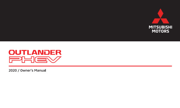 2020 Mitsubishi Outlander PHEV Owner's Manual
