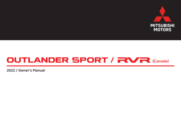 2022 Mitsubishi Outlander Sport Owner's Manual