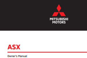 2023 Mitsubishi RVR/ASX Owner's Manual